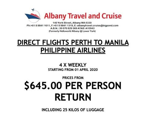 Albany to Manila .